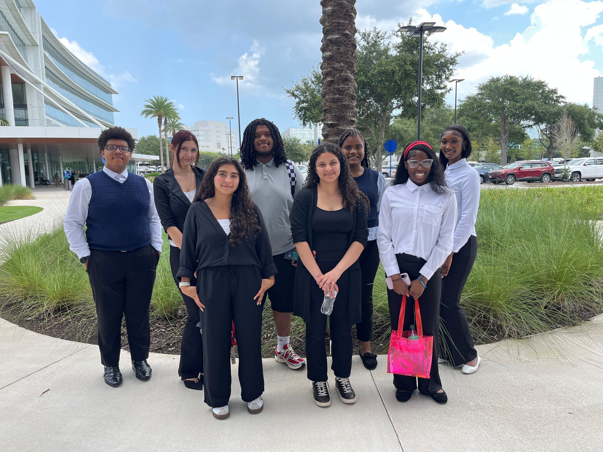 Young professionals excited for their first day of internships at Mayo Clinic