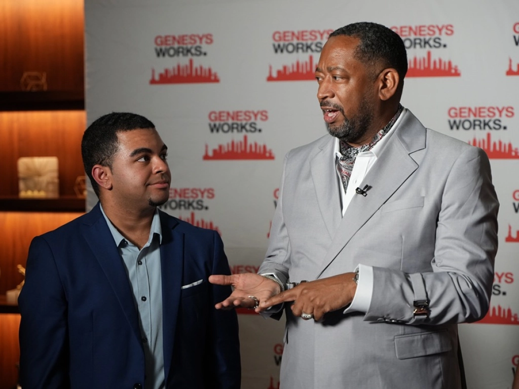 Axel De La Rosa and Byron V. Garrett at a GWNYC event
