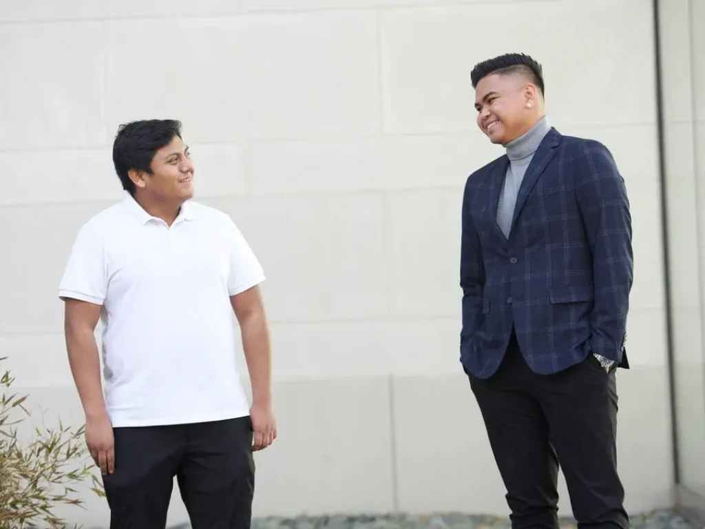 two students meeting for the first time